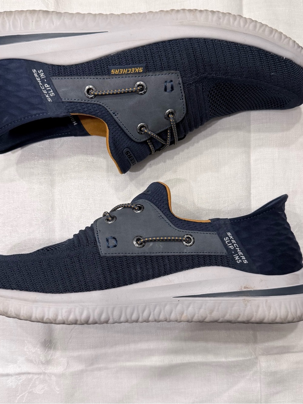 Skechers Men's Delson 3.0 Roth Loafer Slip On Sneaker Navy Men’s 11